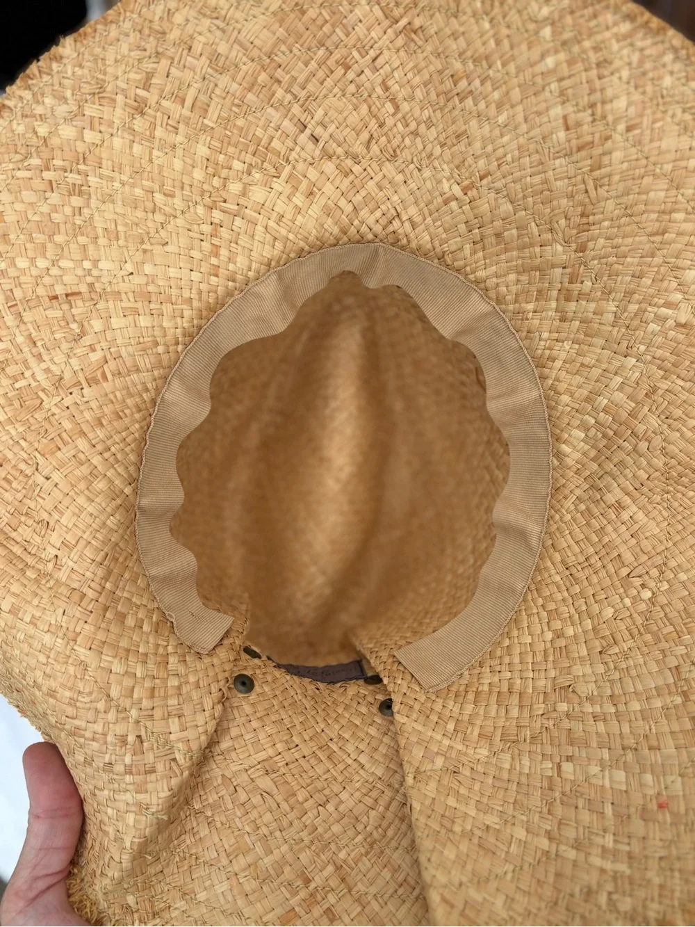 Lola Hats Wide-Brim Straw Sun Hat with Black Band - Natural